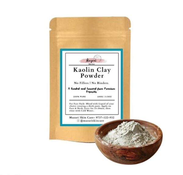 Pure Kaolin Clay Powder | For Skin and Hair | No Fillers | Premium Quality Deposit | 100g